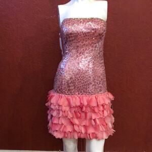 Amelia Couture # 214 Strapless Sequined Dress 6